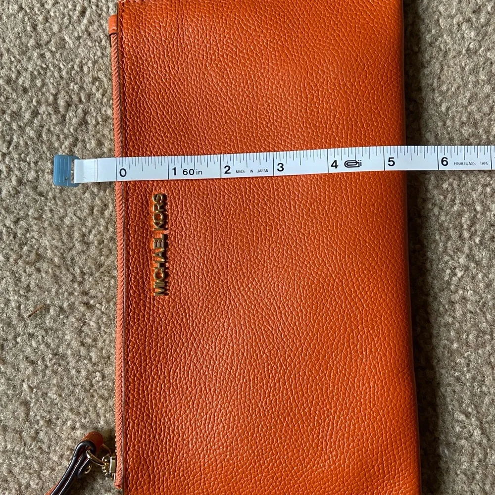 Michael Kors orange zip clutch - Picture 7 of 8